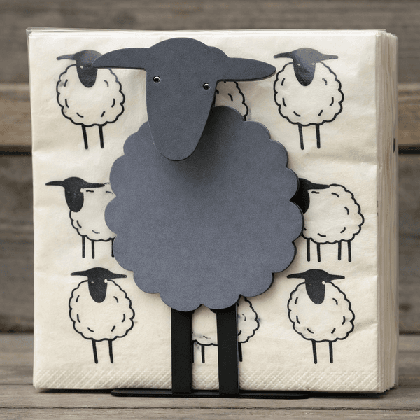 Hovedbilde Serviettholder i smijern sau, grå - Spegels