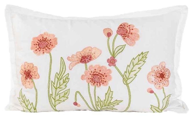 Hovedbilde Putetrekk med rosa blomster 40 x 60 cm - Lama ...