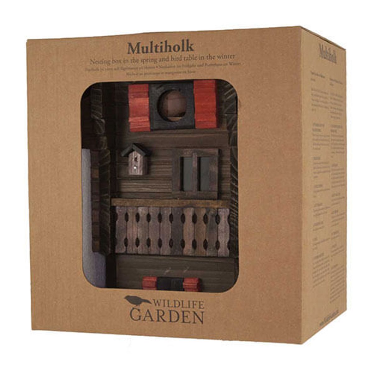 Fuglekasse og fuglemater i ett Stabbur Wildlife Garden