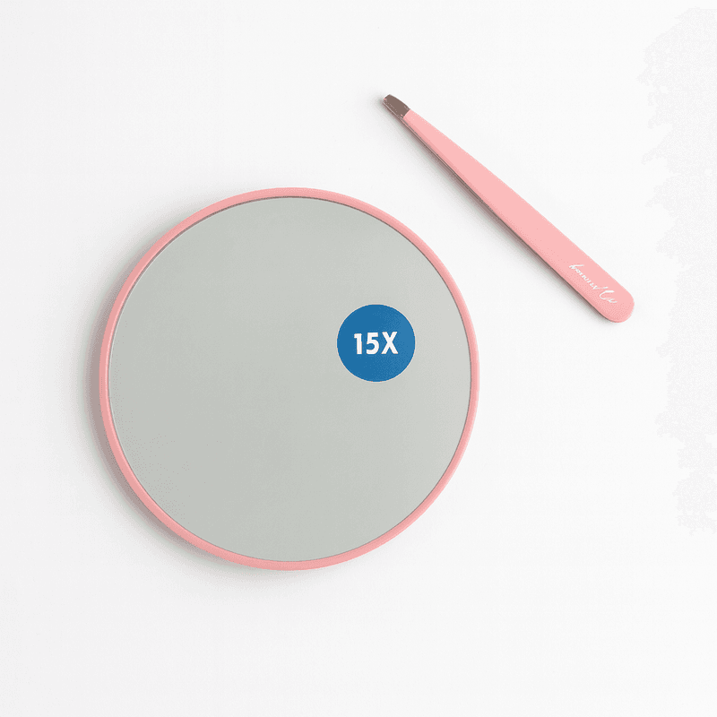 Sminkespeil med pinsett – 15x forstørrelse, Danielle Creations