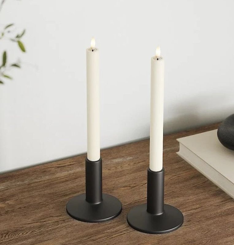 Stearinlys LED Cream 2 pk - 24 cm