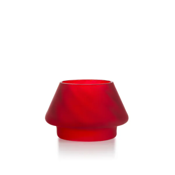 Hovedbilde Gran Lyslykt 2 pk i frostet rødt glass fra ...