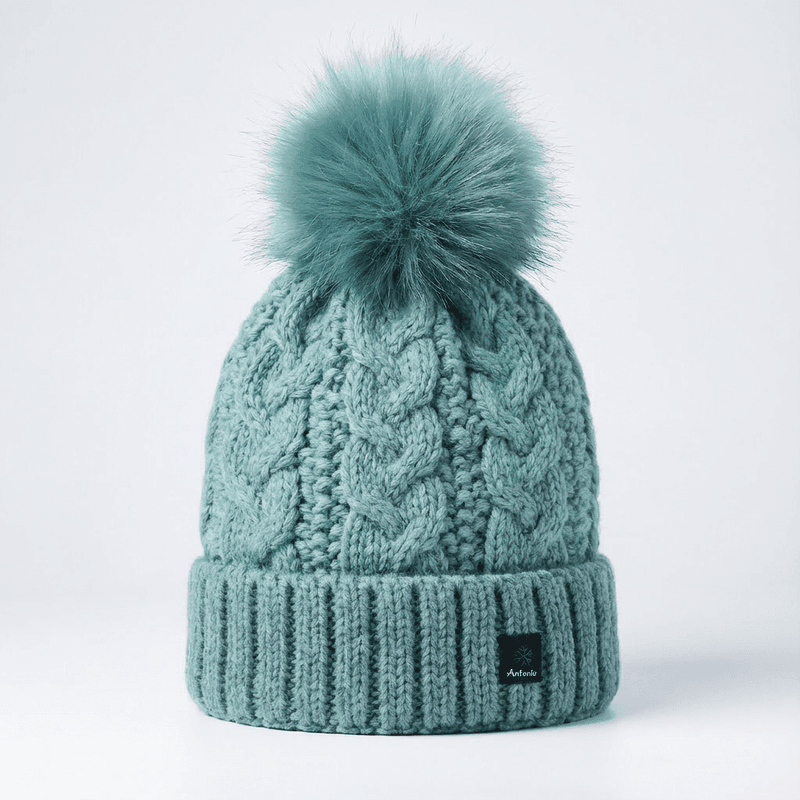 Lue ribbestrikket m fuskepelsdusk, mint