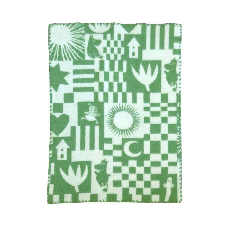 Pledd i lammeull Mummi Play 65 x 90 cm Klippan