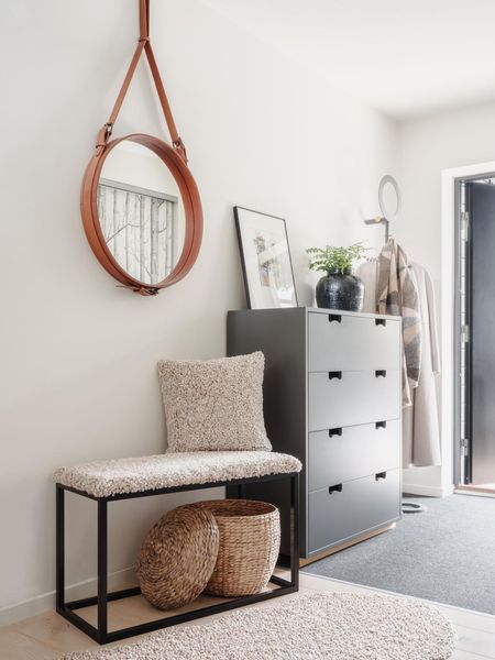 Hovedbilde Pute med fyll Lumme 45x45 cm, sand - Skinnwille