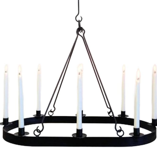 Hovedbilde Smijern Lysekrone 8 lys oval 78 cm håndlagd