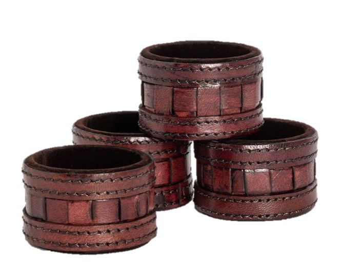 Hovedbilde Serviettringer Skinn Halvor Bakke 4pk