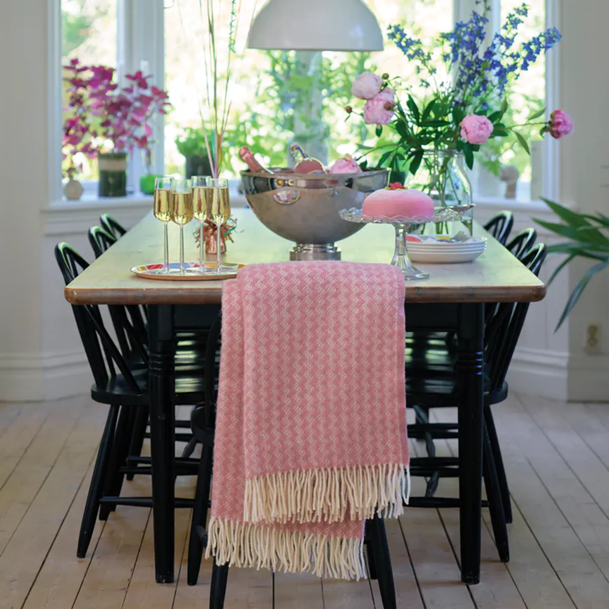 Pledd Palazzo, Rose garden i 100 % lammeull fra Klippan