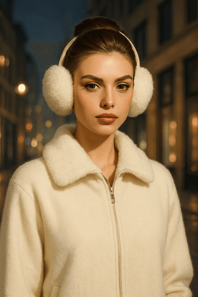 Hovedbilde Ørevarmer Super Fluffy, hvit