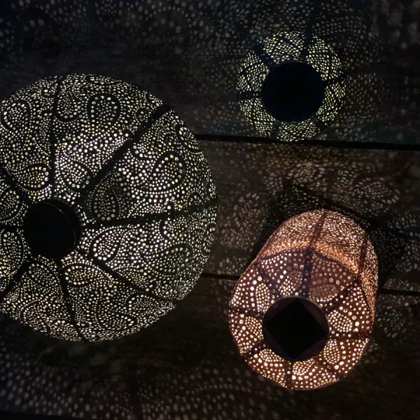 Hovedbilde Lumiz Solcelle Led Lykt Cylinder 18 Paisley Soft ...