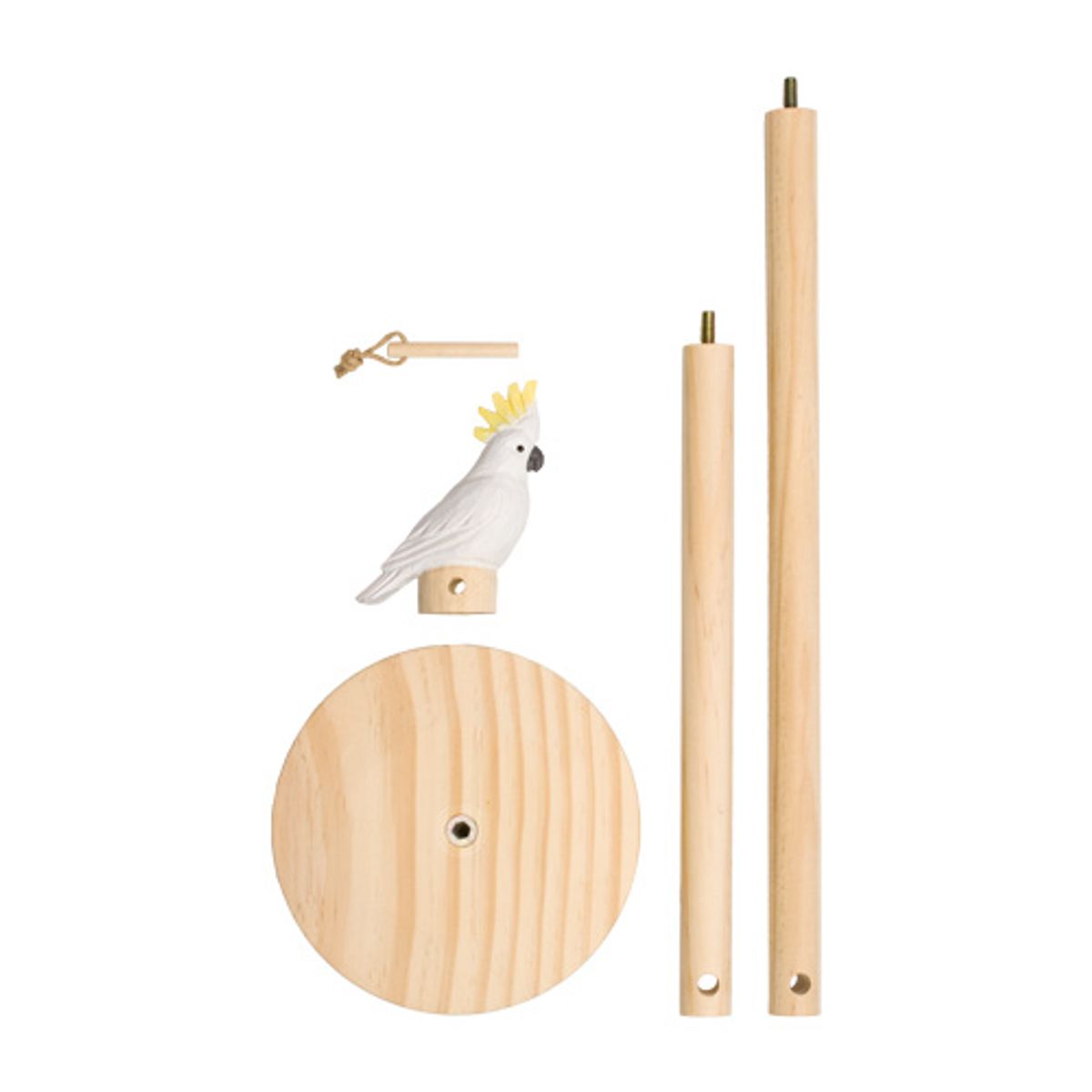 Håndskåret Tørkerullholder - Kakadu  Wildlife Garden