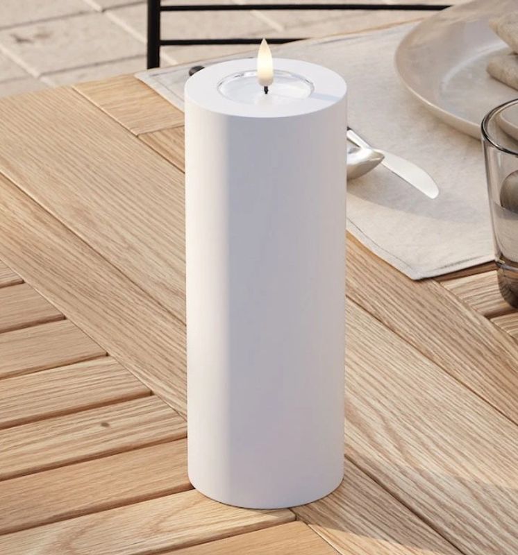 Kubbelys LED Utendørs Hvit -  7,5 x 20 cm
