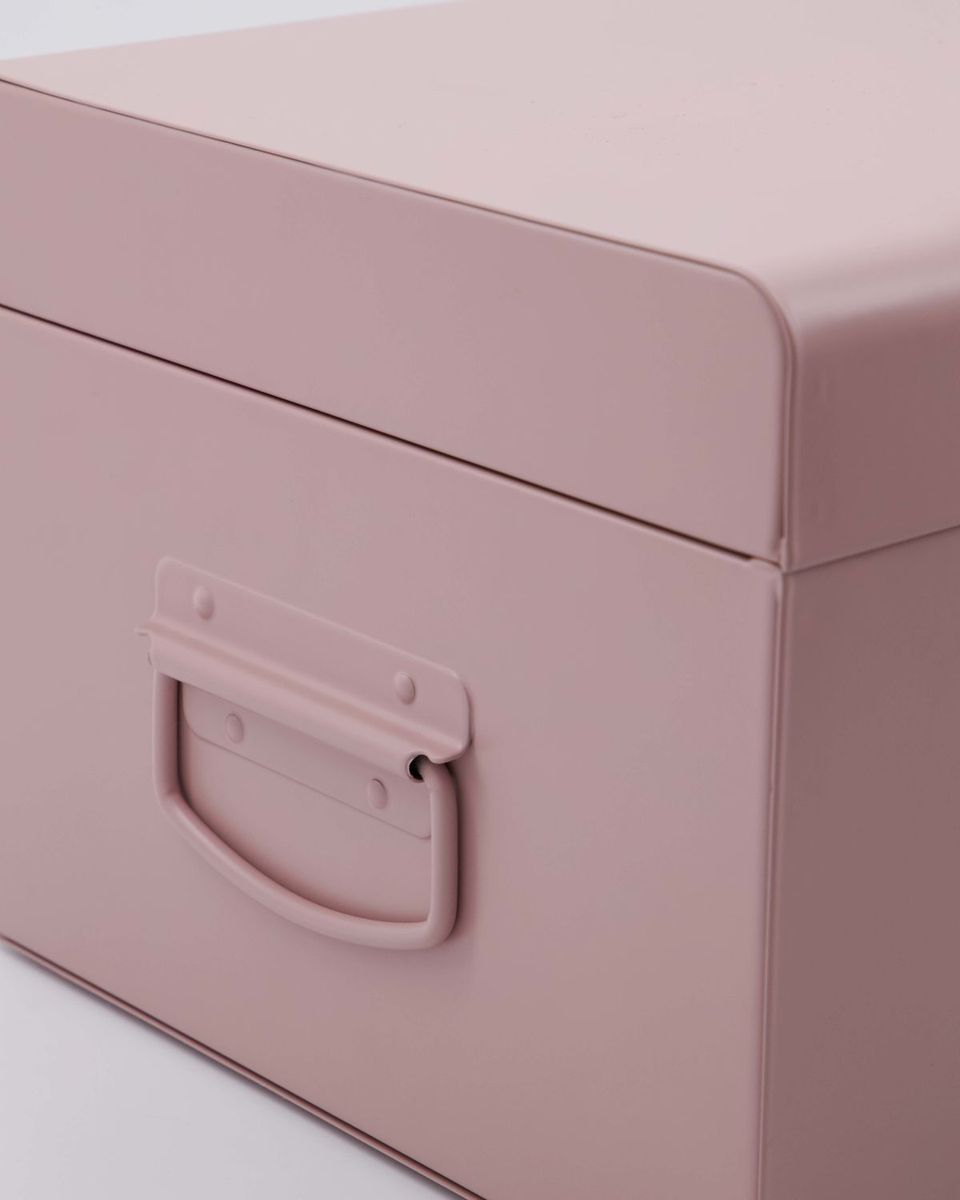 House Doctor Oppbevaringbokser Metal, beige/rose