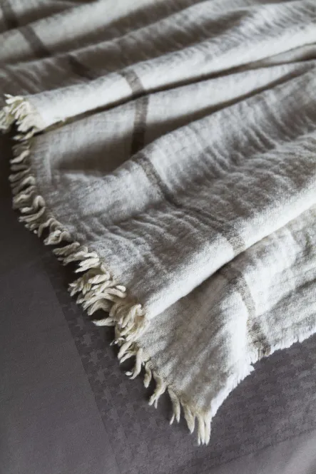 Hovedbilde Halvor Bakke Chamonix pledd, 130x200 Beige / Pure ...