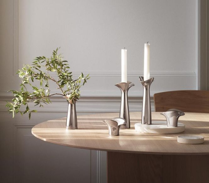 Hovedbilde Georg Jensen Lysestake 2 stk Bloom Botanica 