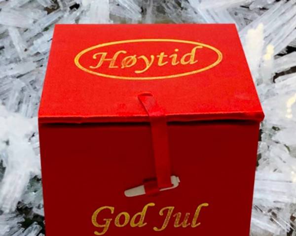 Hovedbilde Julekule håndmalt Nisser på skøyter