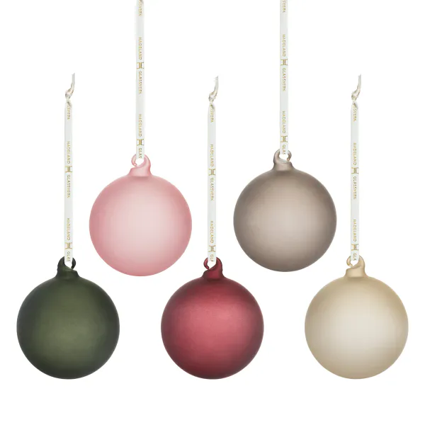 Hovedbilde Glasskuler Frostet 5PK Hadeland Glassverk