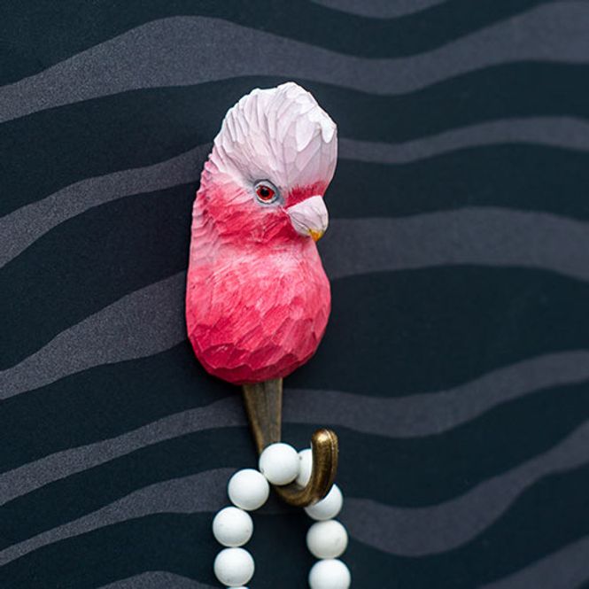 Hovedbilde Håndskåret Krok – Rose Kakadue Wildlife ...