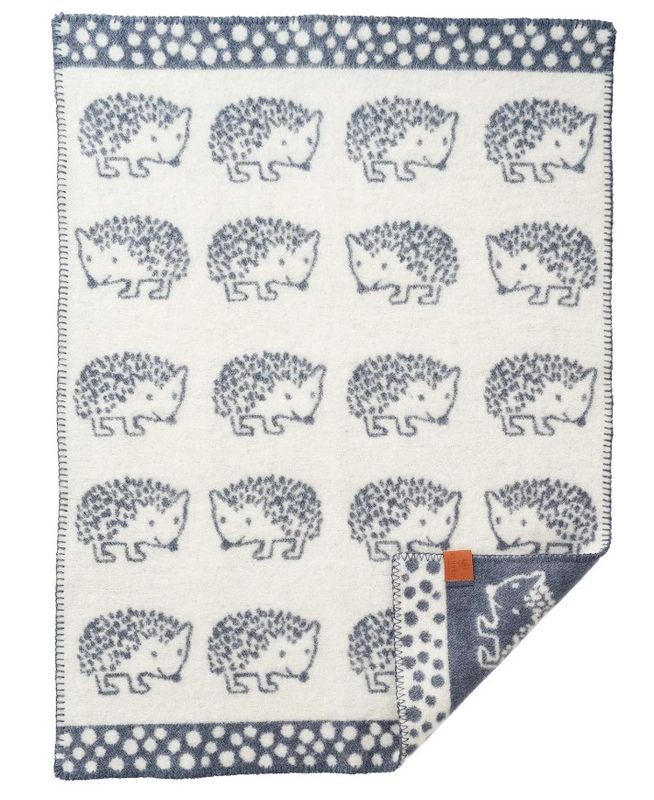 Pledd i lammeull Hedgehog 65 x 90 cm fra Klippan