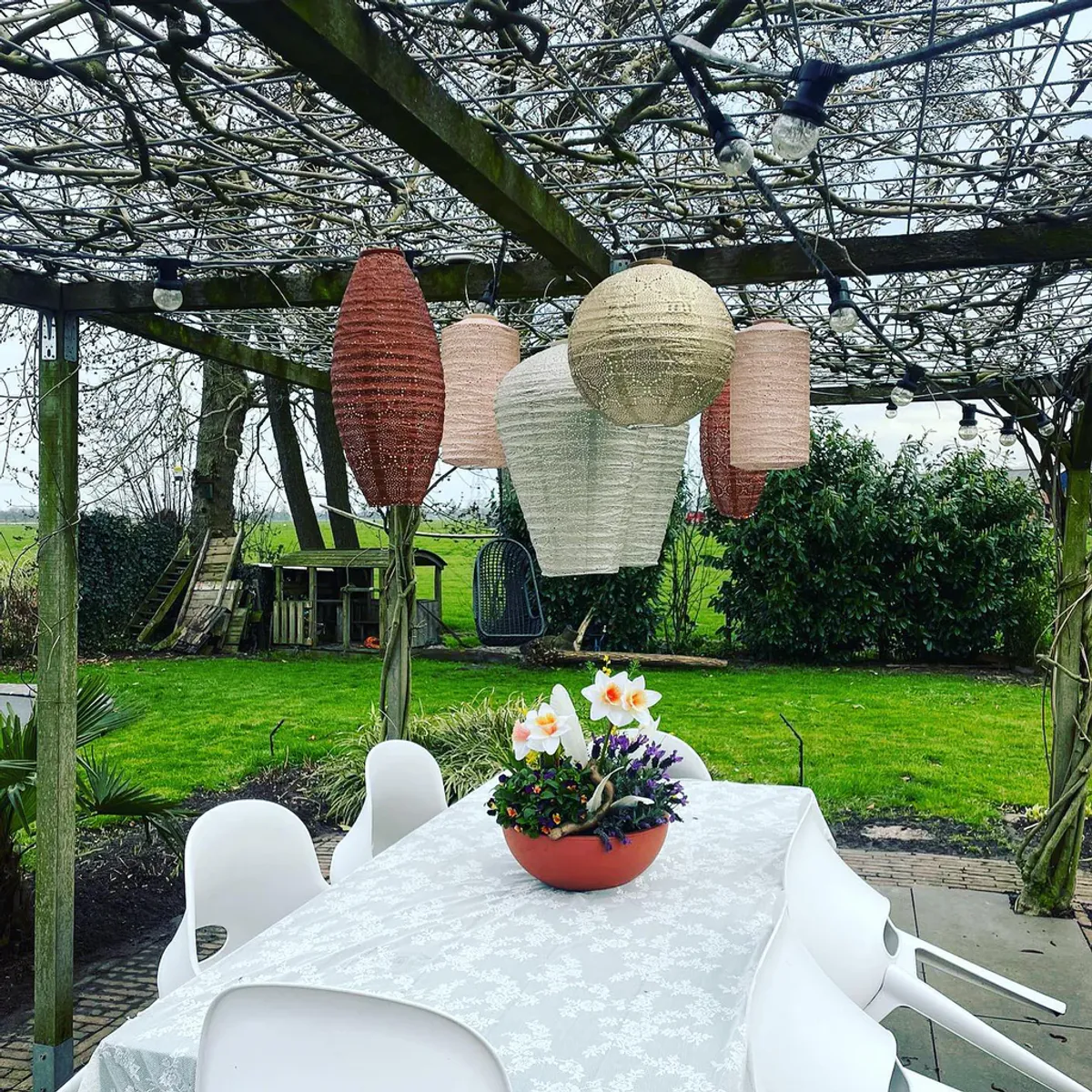 Lumiz Solcelle Led Lykt Tulip 20 Lace Soft Blush