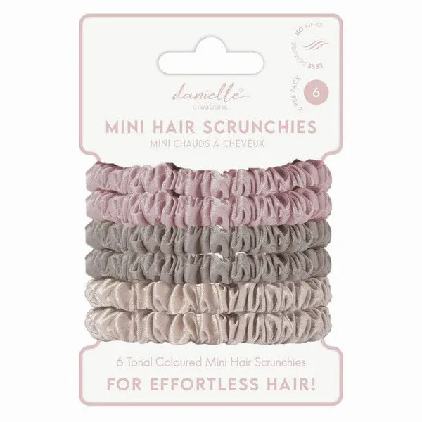 Hovedbilde Mini Satin Scrunchies – 6-pk, Danielle ...