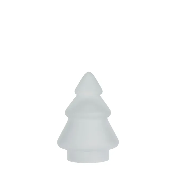 Hovedbilde Gran glasstre 11,5 cm i frostet hvitt glass ...